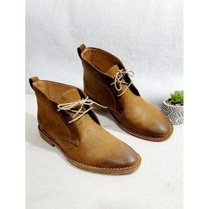 Flag LTD Brown Suede Lace up Round Toe Chukka Men‎ Leather Boots Size 10M/ L20
